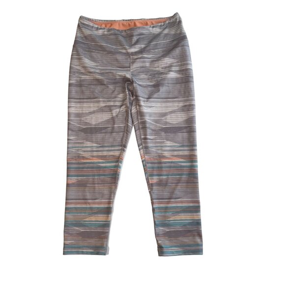 Prana Multicolor Striped Workout Stretch‎ Pull On Capri Leggings Womens Small - Picture 1 of 9